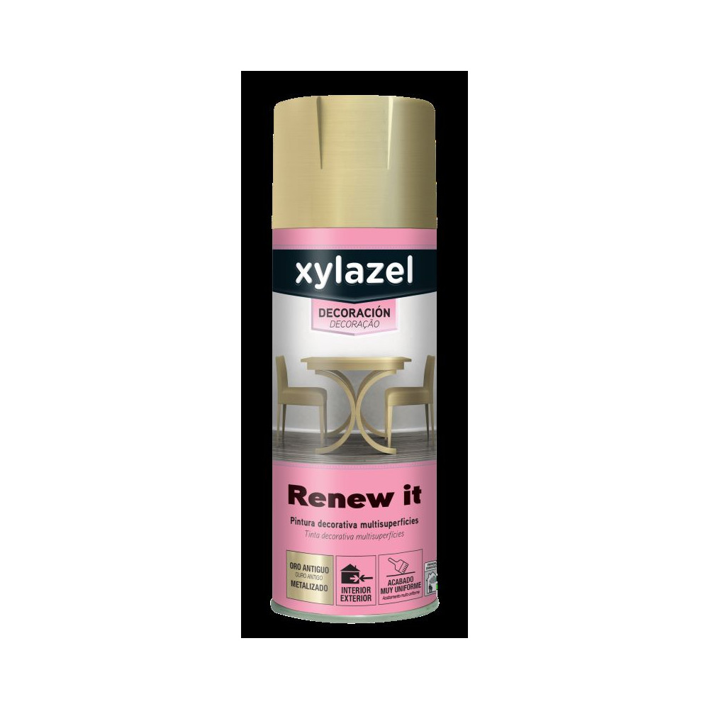 XYLAZEL RENEW IT SPRAY METAL. ORO ANTIGUO 400 ML (baja)