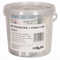 CELLOFIX KIT DE RESINA POLIESTER + FIBRA 250 GR
