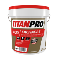 TITANPRO R-20 REV. ACRILICO SILICONADO BLANCO 15 L