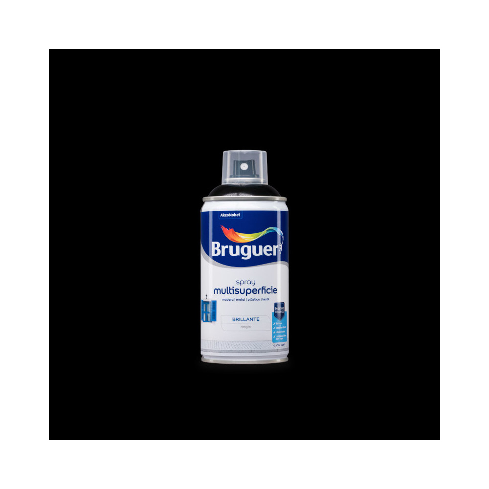 BRUGUER ACRYLIC BRILLO NEGRO 0,30 L SPRAY (baja)