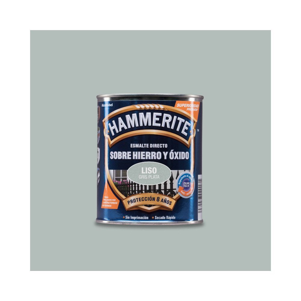 HAMMERITE LISO BRILLO GRIS PLATA 750 ML