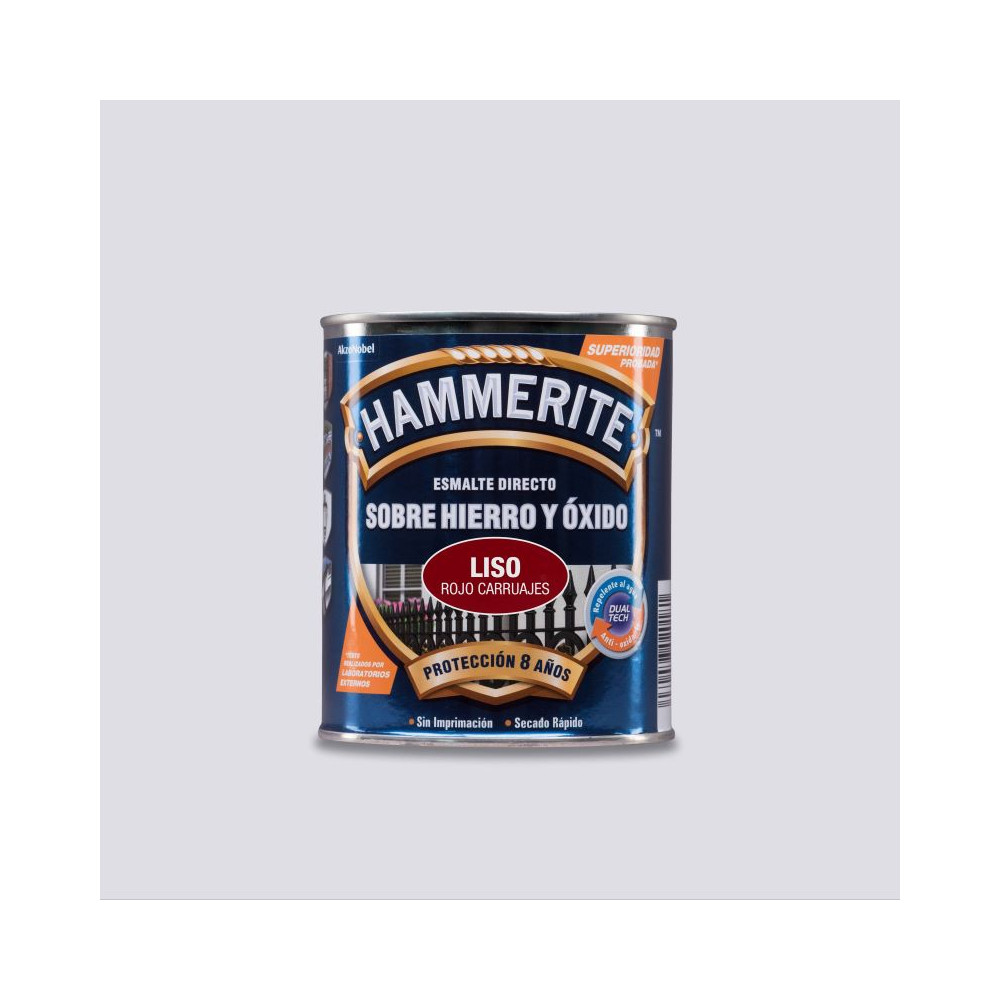 HAMMERITE LISO SATINADO ROJO CARRUAJES 2,5 L