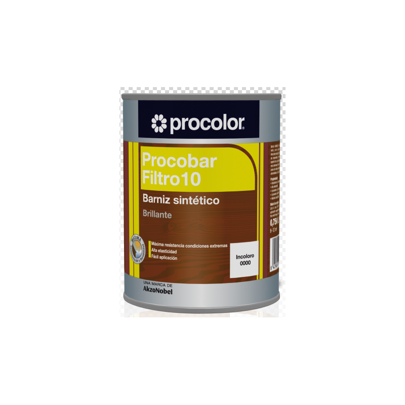 PROCOBAR BARNIZ BRILLO FILTRO 10 INCOLORO 375 Ml (baja)