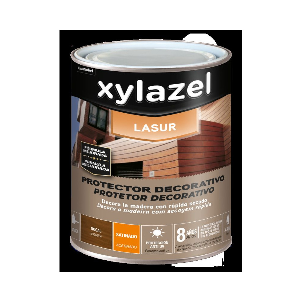 XYLAZEL LASUR DECOR AGUA SATINADO NOGAL 0,750 L (8)
