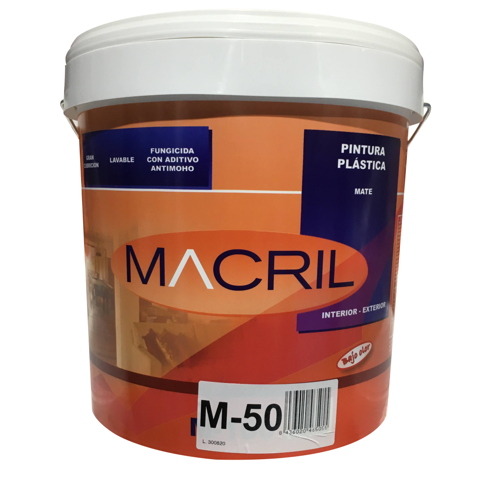 MACRIL PLAST. MATE M-50 BLANCO INT-EXT 15 L