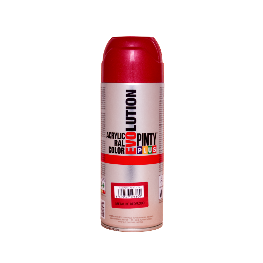 PINTYPLUS SPRAY EVOLUTION METALIZADO MT155 ROJO 400 ML