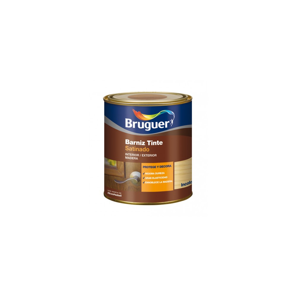 BRUGUER BARNIZ TINTE SATINADO TECA 0,75 L (baja)