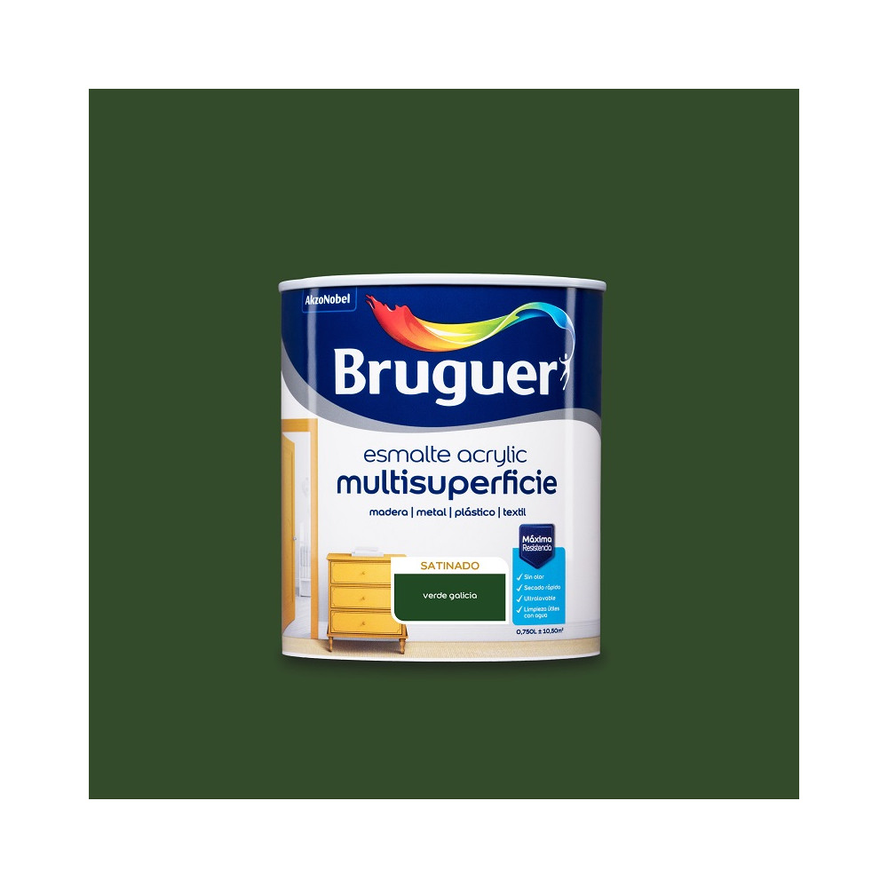 BRUGUER ACRYLIC SATINADO VERDE GALICIA 0,75 L