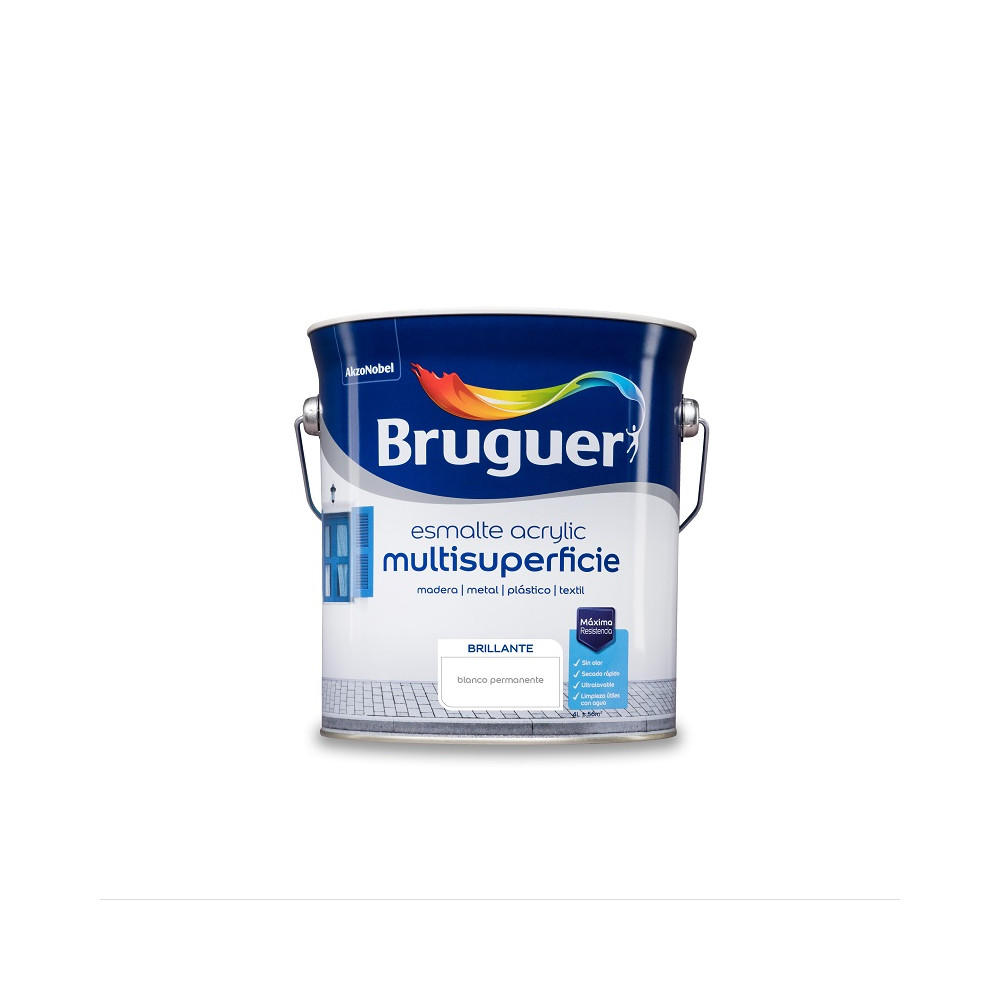 BRUGUER ACRYLIC SATINADO BLANCO PERMANENTE 4 L