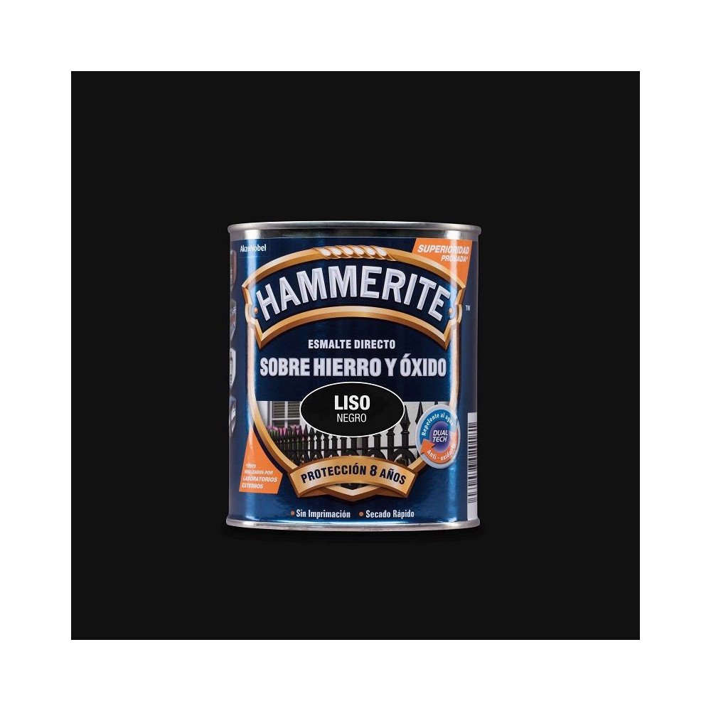 HAMMERITE LISO SATINADO NEGRO 5 L