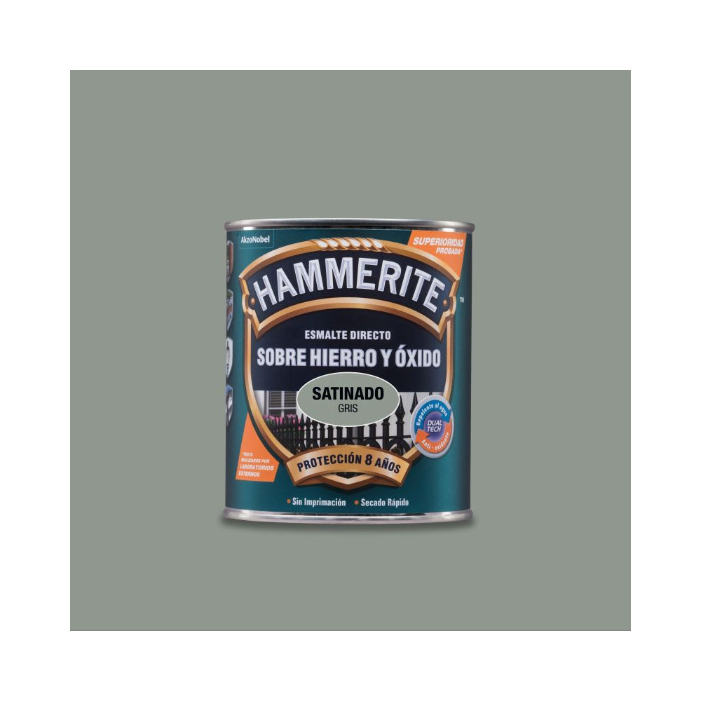 HAMMERITE LISO SATINADO GRIS 5 L