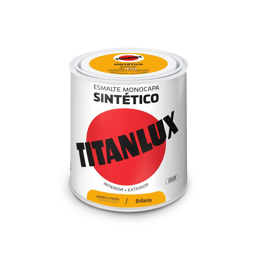 TITANLUX ESMALTE SINTETICO BRILLO AMARILLO MEDIO 0,75 L