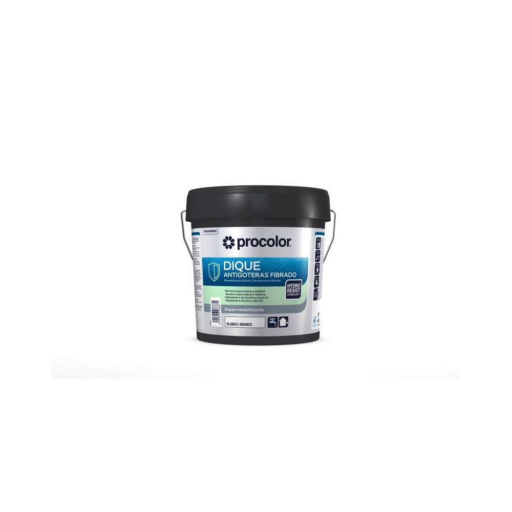 DIQUE ANTIGOTERAS FIBRADO GRIS 4 L