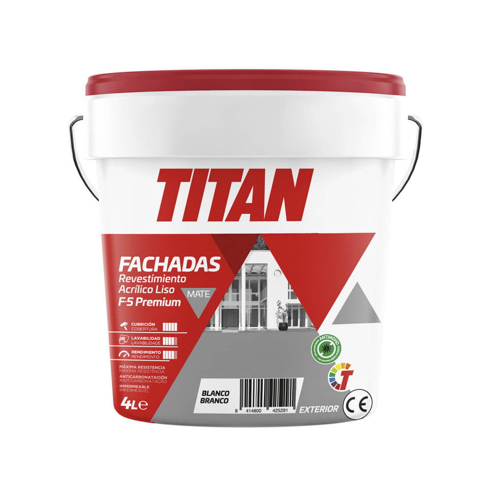 TITAN F5 ACRITON LISO BLANCO/BASE BB 15 L+COLOR 