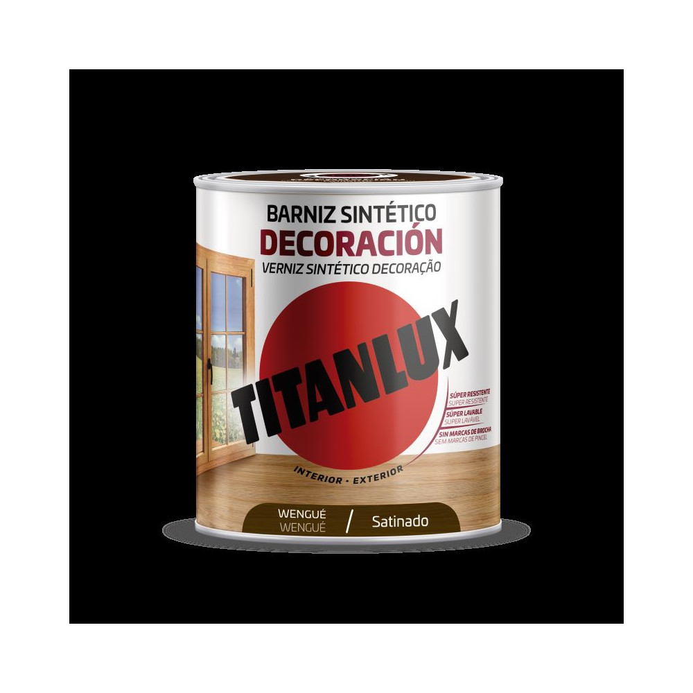 TITANLUX BARNIZ SINTETICO SATINADO WENGUE 0,25 L