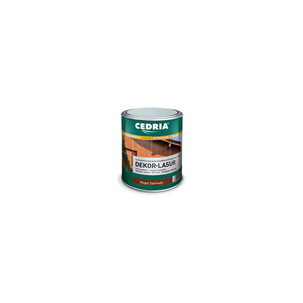 DEKOR-LASUR SATINADO GRIS INTEMPERIE 4 L