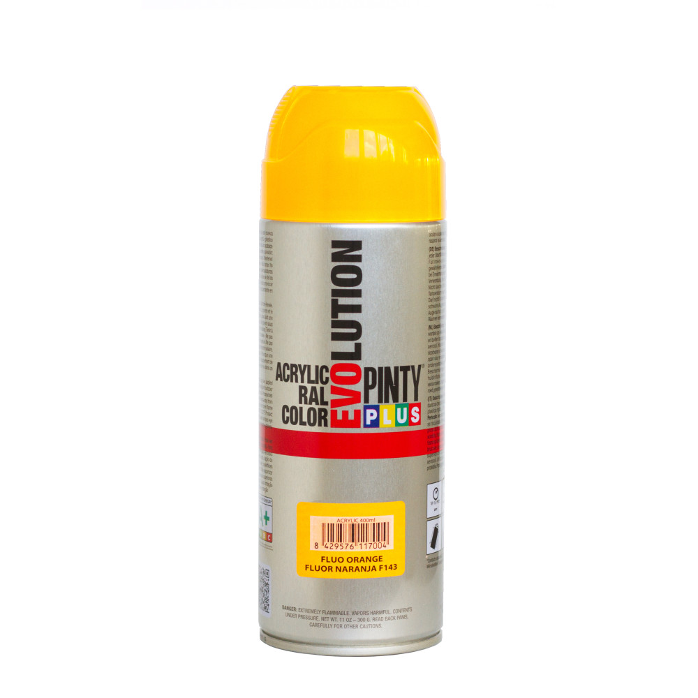 PINTYPLUS SPRAY EVOLUTION FLUORESCENTE F143 NARANJA 400 ML
