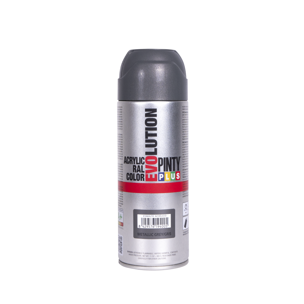 PINTYPLUS SPRAY EVOLUTION METALIZADA MT156 GRIS 400 ML