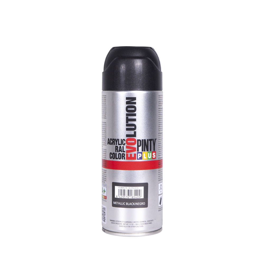 PINTYPLUS SPRAY EVOLUTION METALIZADA MT153 NEGRO 400 ML
