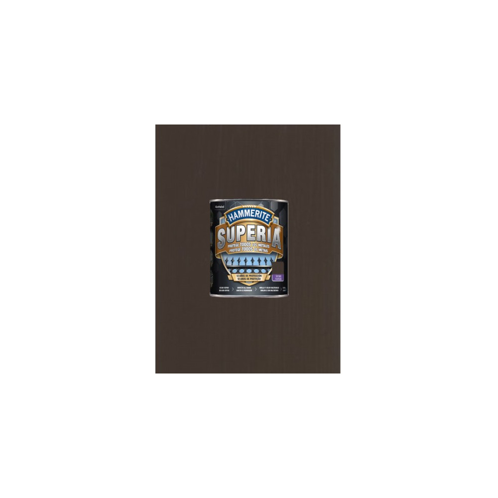 HAMMERITE SUPERIA SATINADO MARRON OSCURO 0,75 L