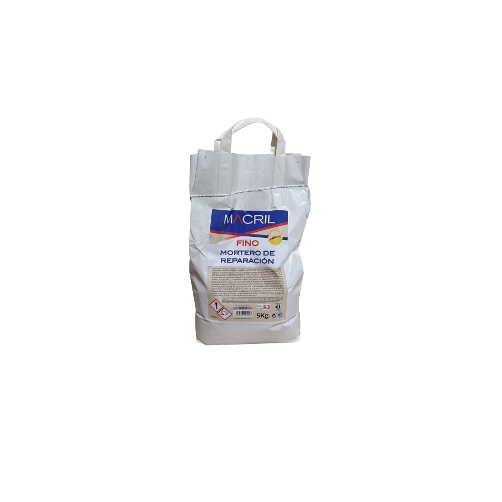 MACRIL MORTERO DE REPARACION FINO GRIS 5 KG