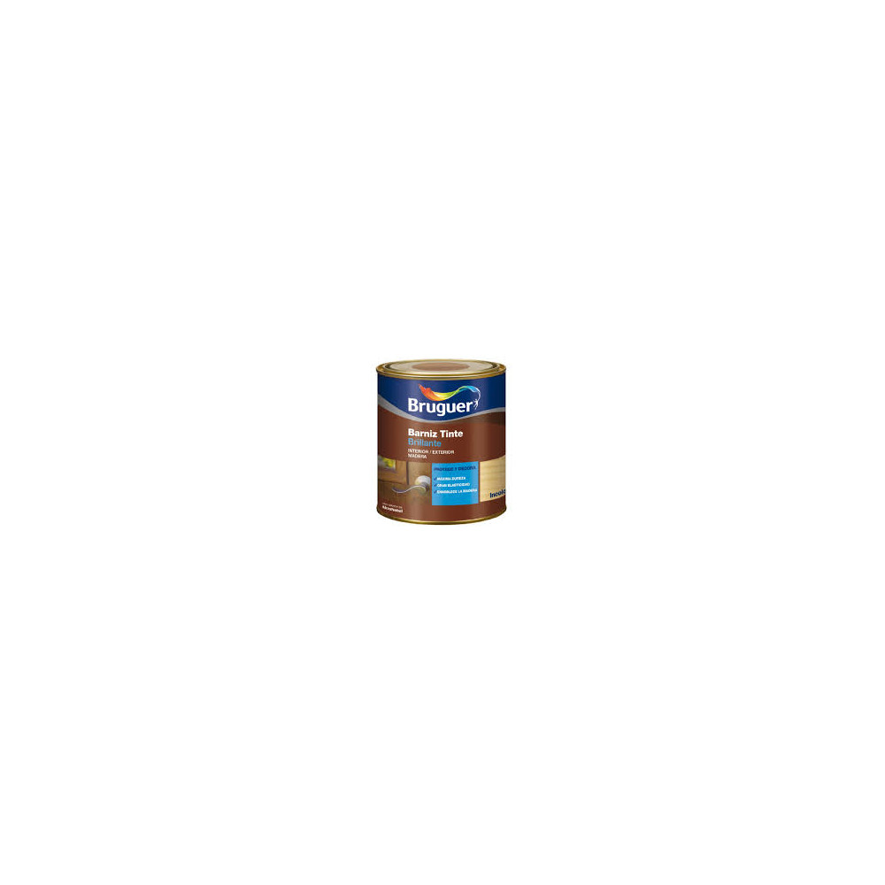 BRUGUER BARNIZ TINTE BRILLO CAOBA ROJIZO 0,25 L (baja)