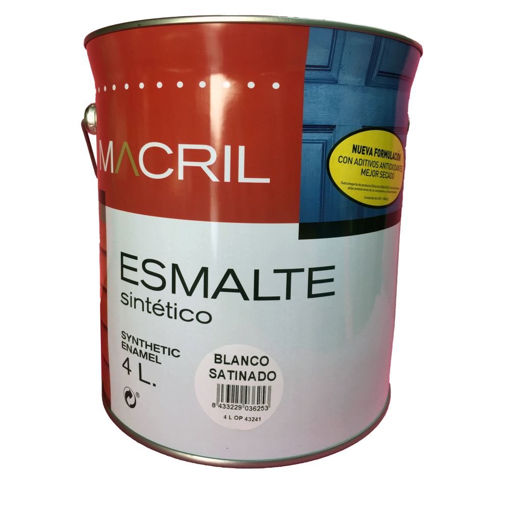 MACRIL ESM. ADITIVO ANTIOX. SATINADO BASE BLANCA 4 L+COLOR