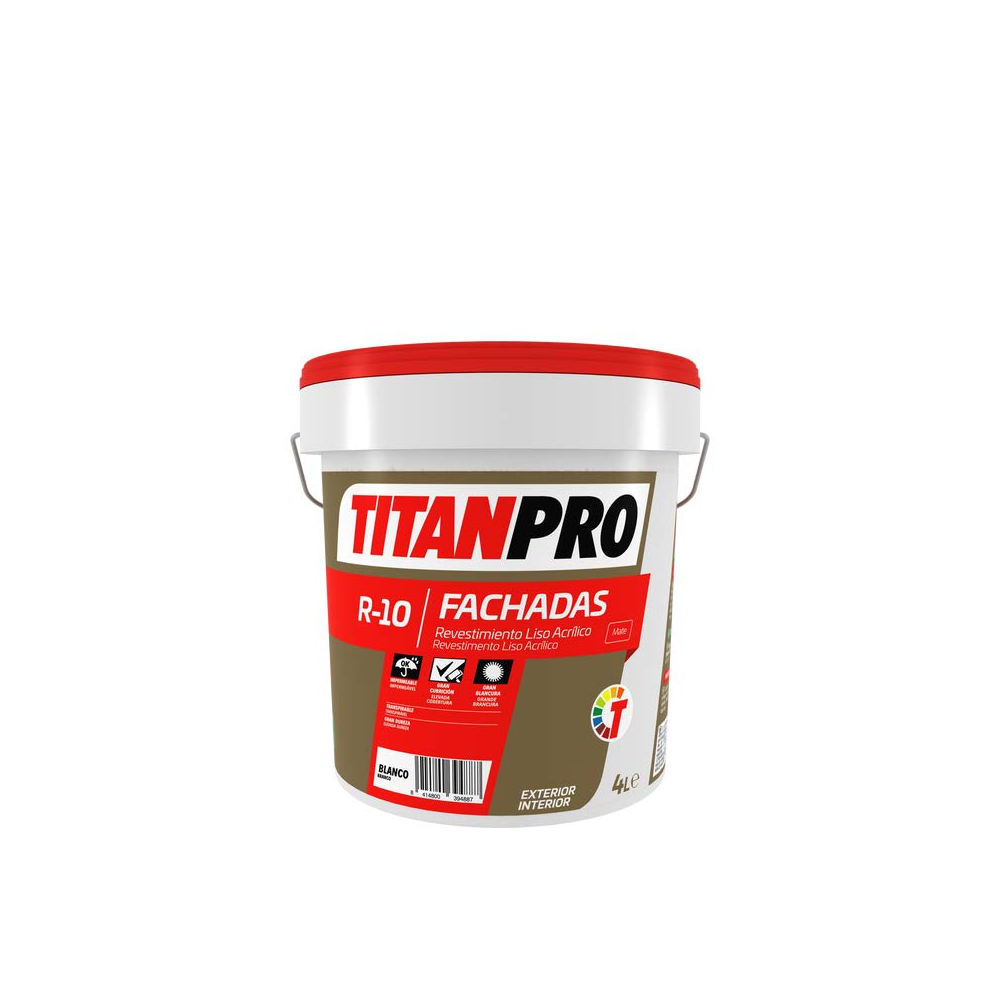 TITANPRO R-10 REV. LISO ACRILICO BLANCO 15 L