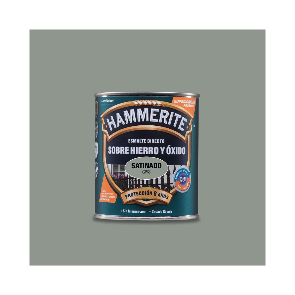 HAMMERITE LISO SATINADO GRIS 2,5 L