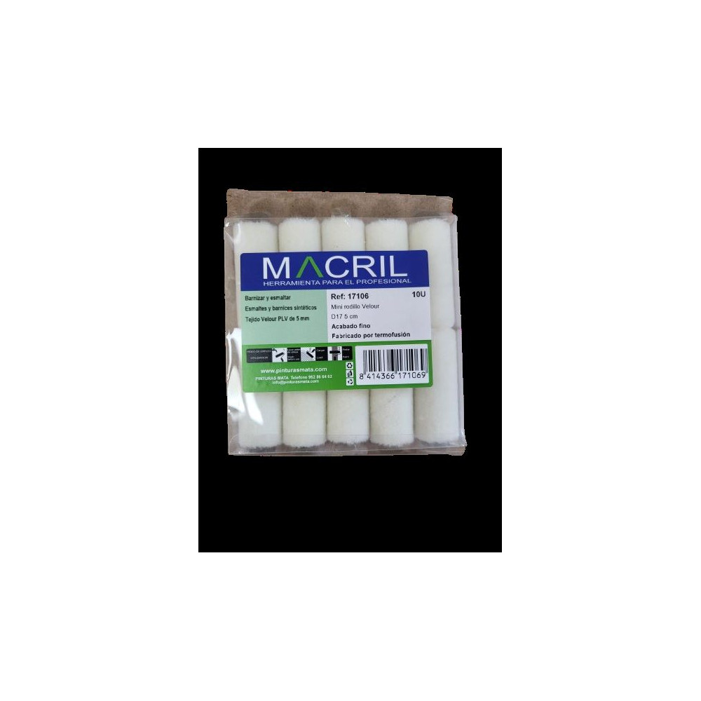 MACRIL 17106 MINIRODILLO VELOUR 5 CM (10)