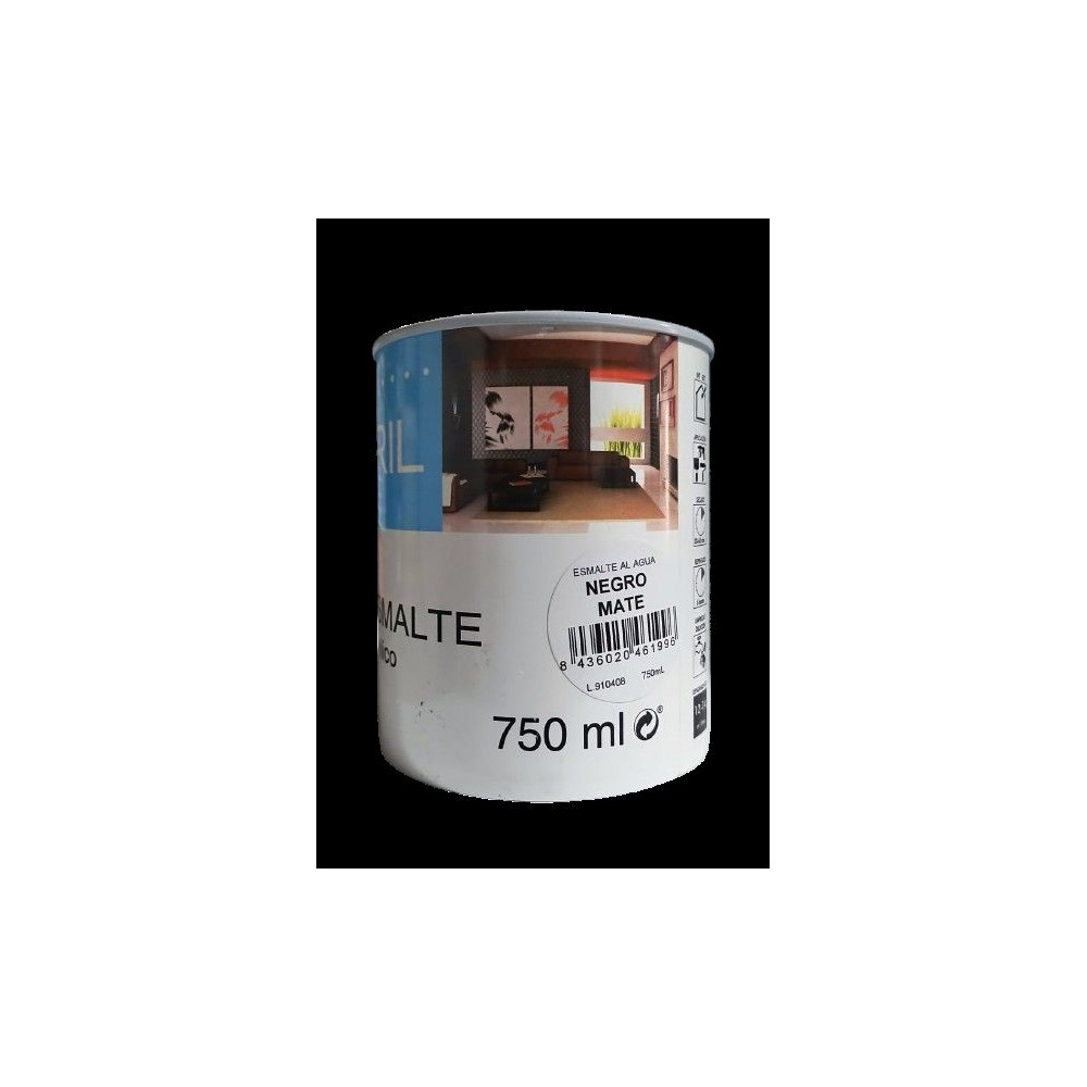 MACRIL ESM. ACRILICO MATE NEGRO 750 ML