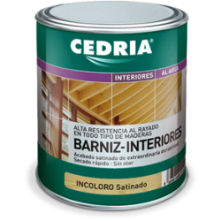 CEDRIA BARNIZ INTERIORES SATINADO INCOLORO 750 ML