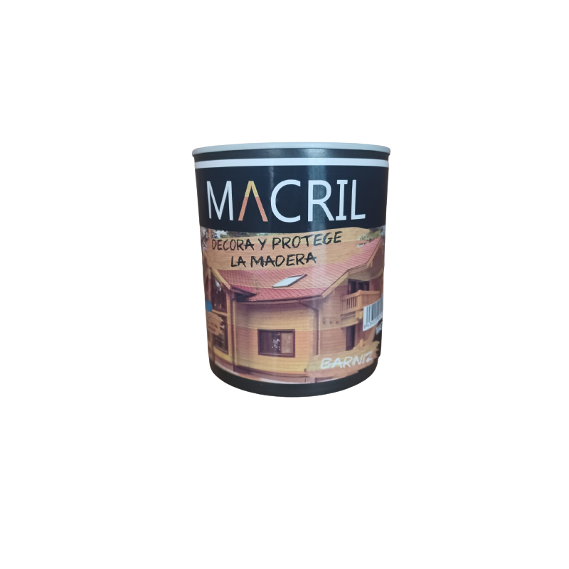 MACRIL BARNIZ AL AGUA MATE TRANSPARENTE 0,75 L