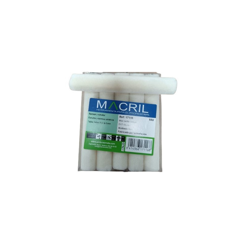 MACRIL 17116 MINIRODILLO VELOUR 15 CM (10 UD)