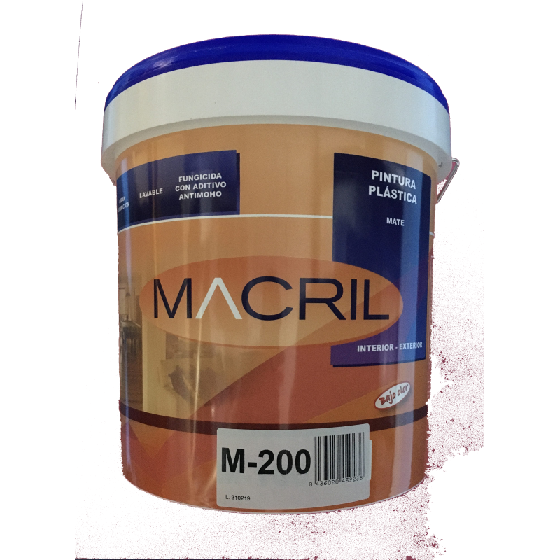 MACRIL PLAST. MATE M-200 BLANCO INT-EXT ANTIMOHO 15 L
