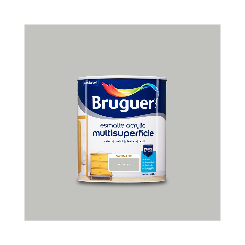 BRUGUER ACRYLIC SATINADO GRIS SUAVE 0,75 L BRUGUER ACRYLIC SATINADO GRIS SUAVE 0,75 L