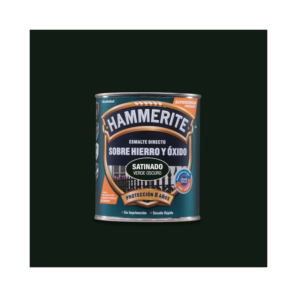 HAMMERITE LISO SATINADO VERDE OSCURO 0,75 L