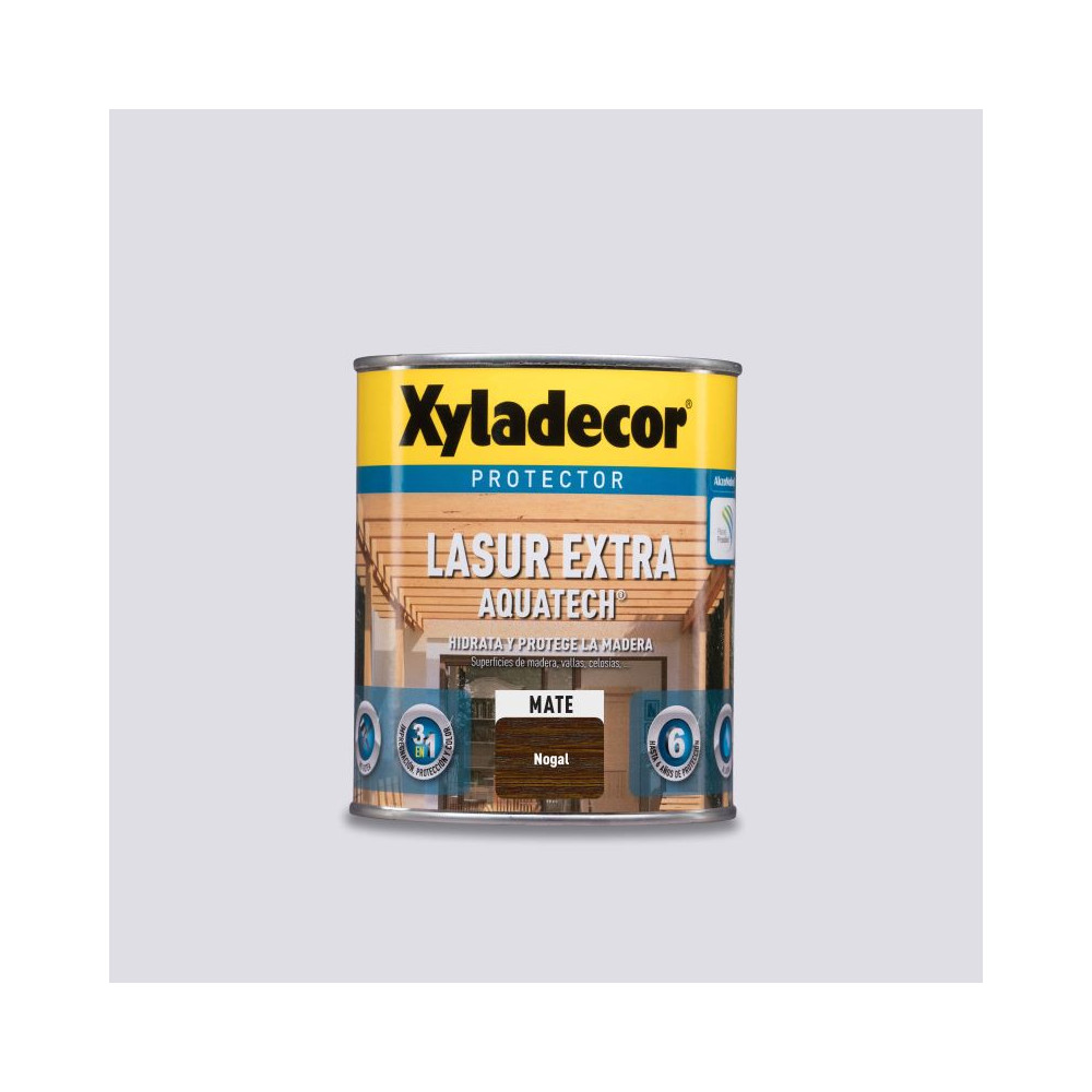 XYLADECOR AQUATECH LASUR EXTRA MATE NOGAL 0,75 L