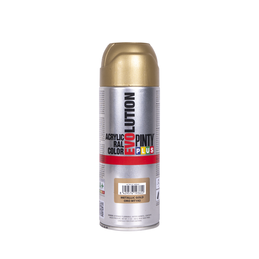 PINTYPLUS SPRAY EVOLUTION METALIZADA MT192 ORO 400 ML PINTYPLUS SPRAY EVOLUTION METALIZADA MT192 ORO 400 ML
