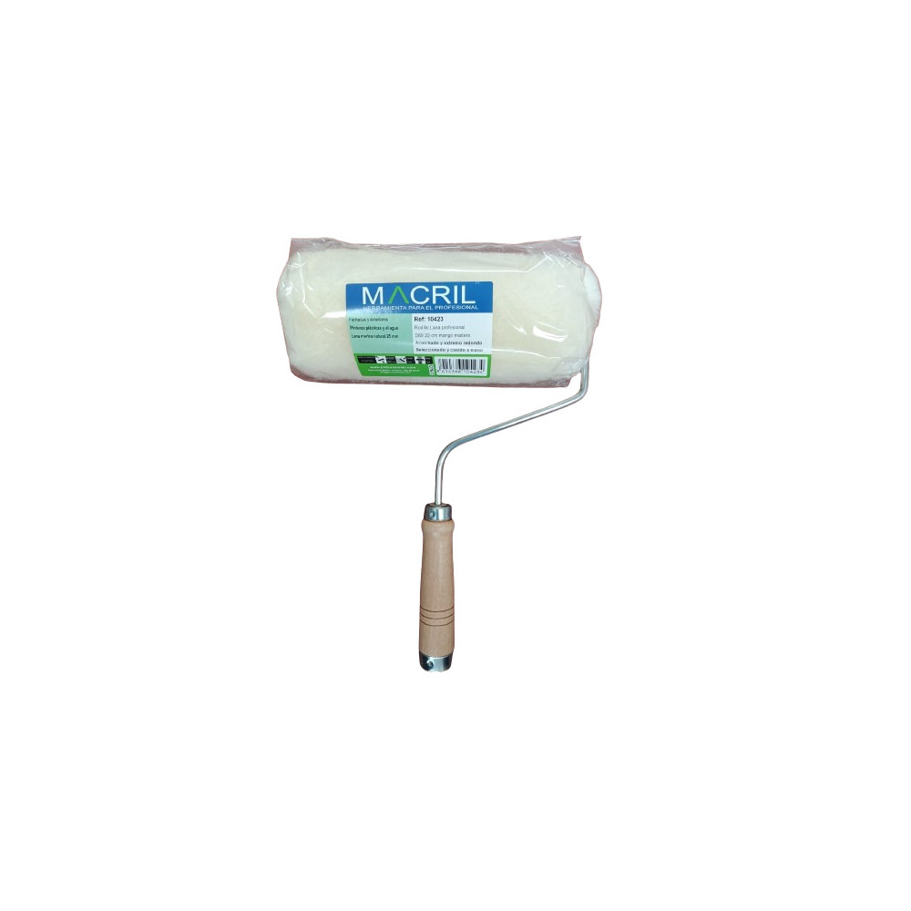 MACRIL 10423 RODILLO LANA PROFESIONAL D60 22CM MACRIL 10423 RODILLO LANA PROFESIONAL D60 22CM