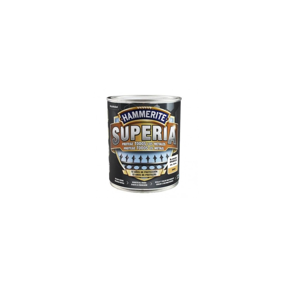 HAMMERITE SUPERIA MATE BLANCO 0,75 L HAMMERITE SUPERIA MATE BLANCO 0,75 L