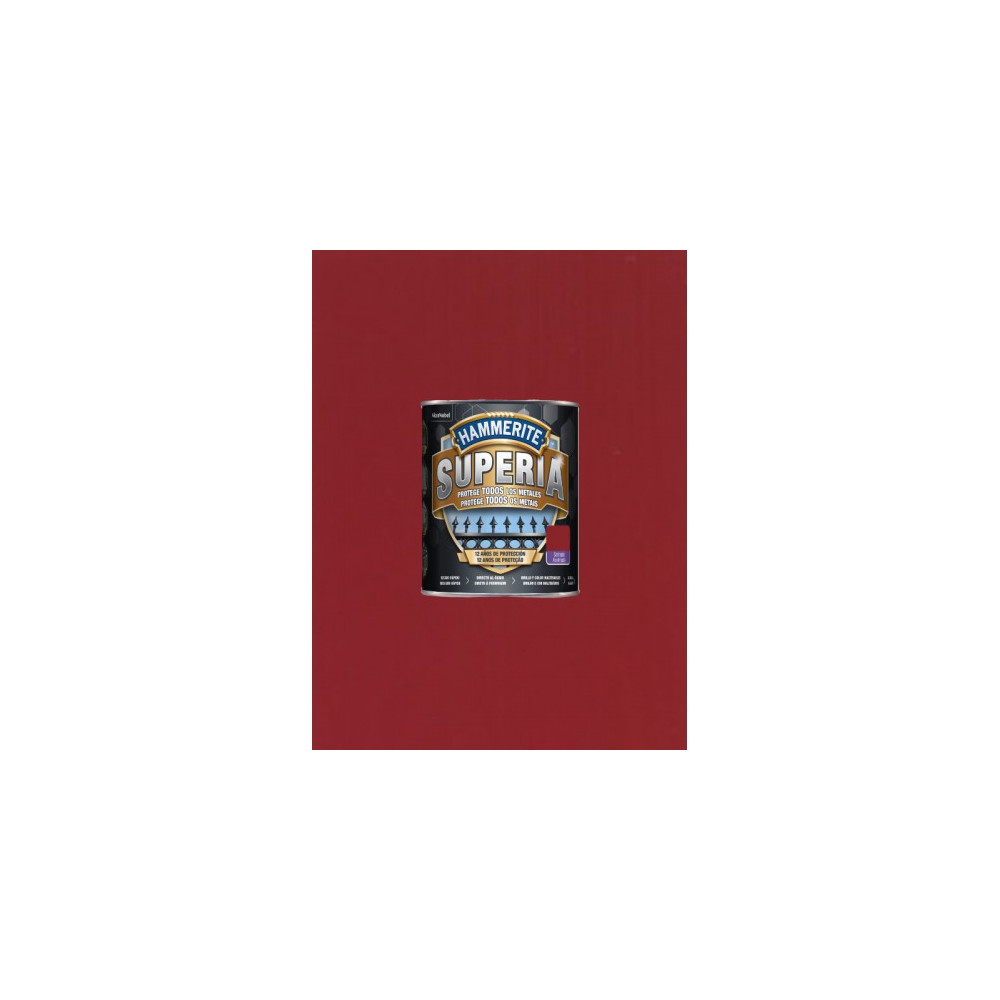 HAMMERITE SUPERIA SATINADO ROJO CARRUAJES 0,75 L HAMMERITE SUPERIA SATINADO ROJO CARRUAJES 0,75 L