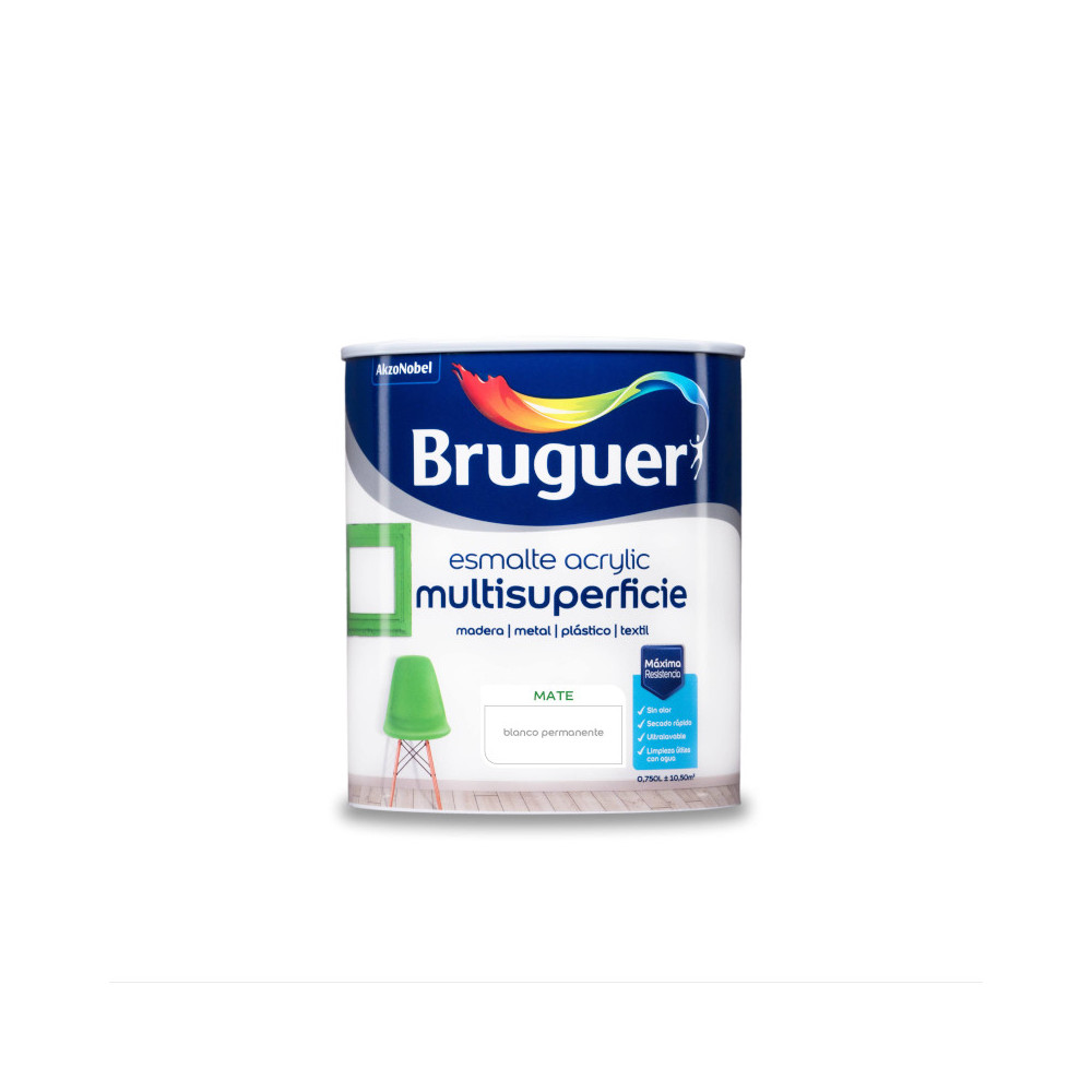 BRUGUER ACRYLIC MATE BLANCO PERMANENTE 0,75 L BRUGUER ACRYLIC MATE BLANCO PERMANENTE 0,75 L