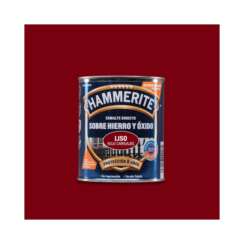 HAMMERITE LISO BRILLO ROJO CARRUAJES 750 ML