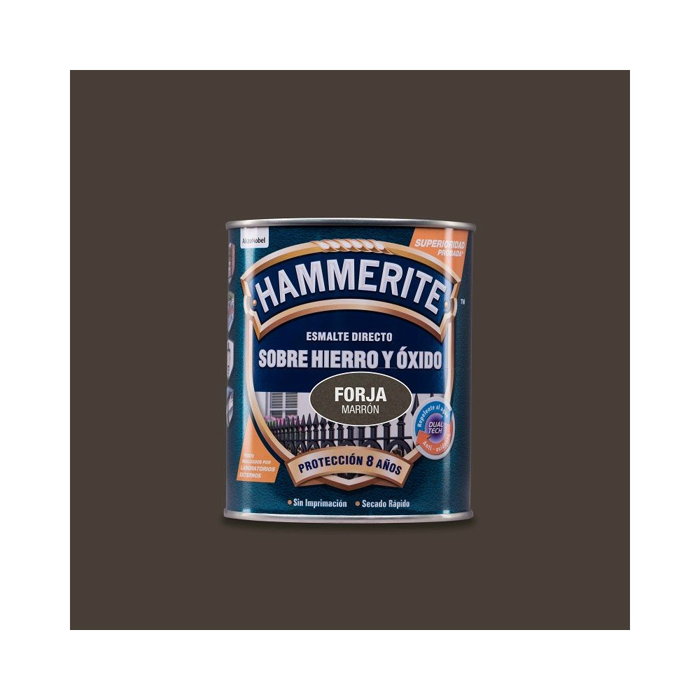 HAMMERITE LISO EFECTO FORJA MARRON OXIDO 0,75 L