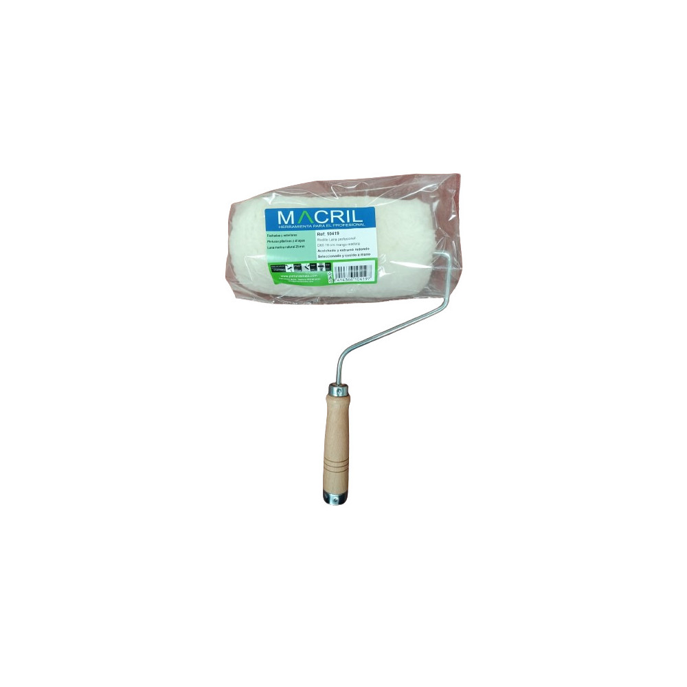 MACRIL 10419 RODILLO LANA PROFESIONAL D60 18CM MACRIL 10419 RODILLO LANA PROFESIONAL D60 18CM
