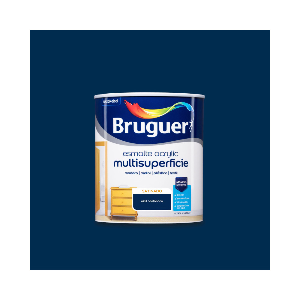 BRUGUER ACRYLIC SATINADO AZUL CANTABRICO 0,25 L BRUGUER ACRYLIC SATINADO AZUL CANTABRICO 0,25 L