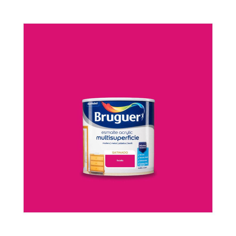 BRUGUER ACRYLIC SATINADO FUCSIA 0,25 L BRUGUER ACRYLIC SATINADO FUCSIA 0,25 L