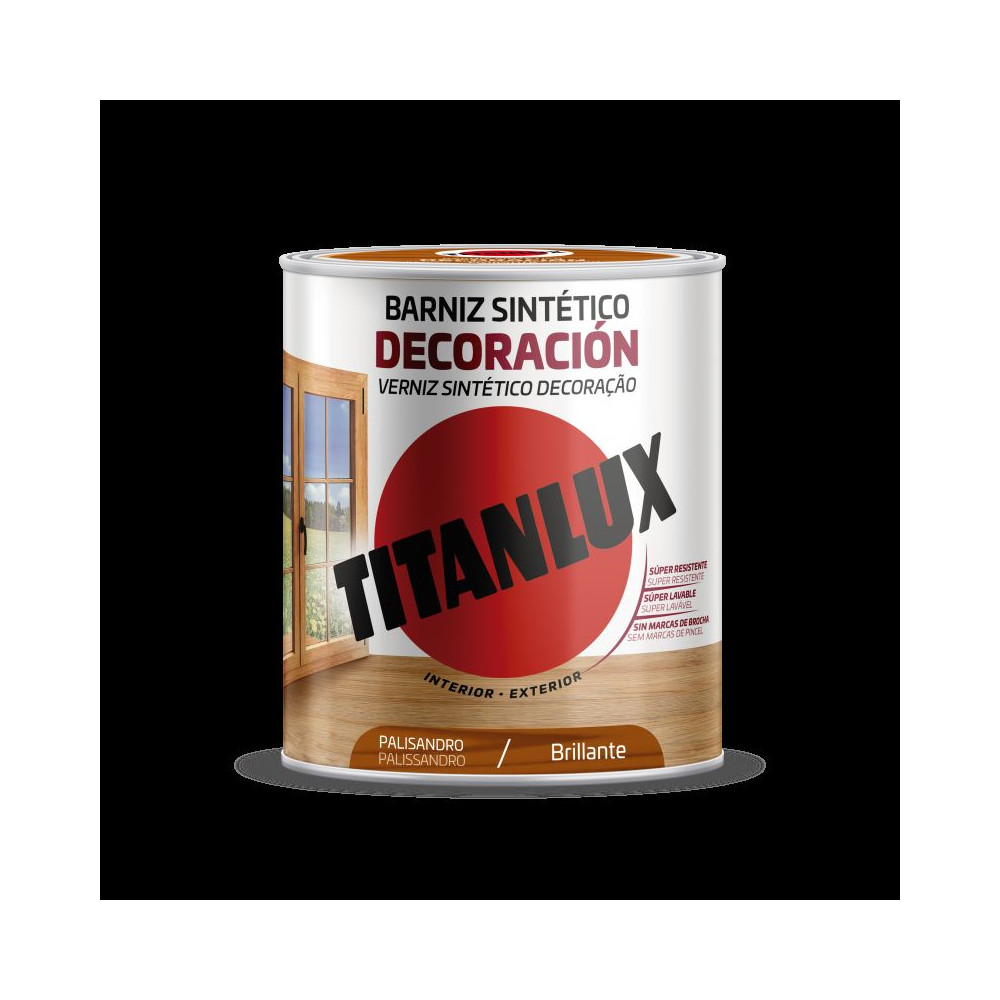 TITANLUX BARNIZ SINTETICO BRILLO PALISANDRO 0,25 L TITANLUX BARNIZ SINTETICO BRILLO PALISANDRO 0,25 L