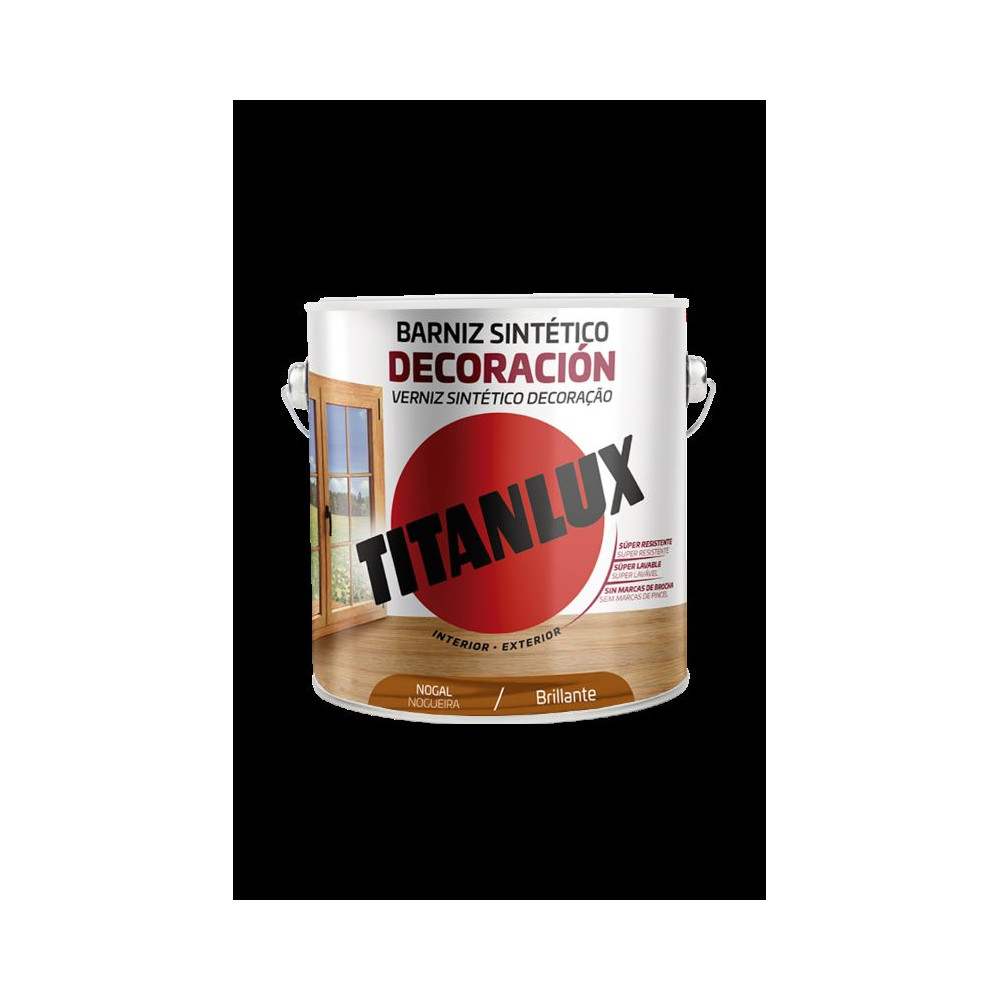 TITANLUX BARNIZ SINTETICO BRILLO NOGAL 0,75 L TITANLUX BARNIZ SINTETICO BRILLO NOGAL 0,75 L